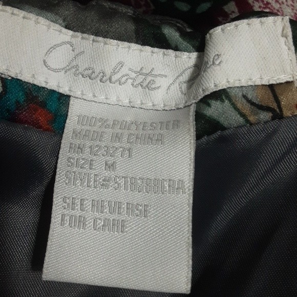 Charlotte Russe Strapless Floral Satin Cocktail Dress M Elegant Evening Party - Picture 8 of 8